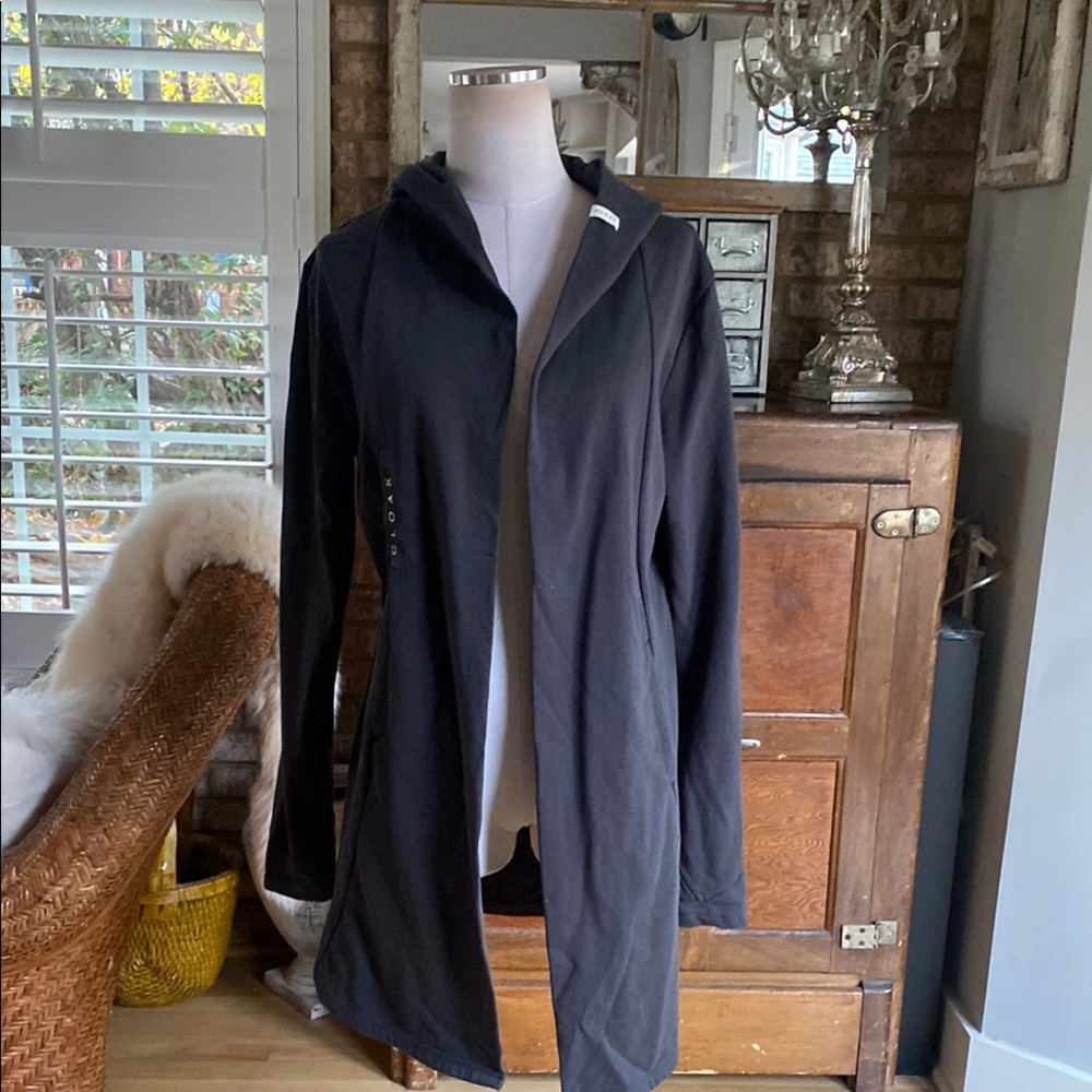 CLOAK HOODED CAPE JACKET HIDDEN IN PLAIN SIGHT UNIQUE SMALL EXCELLENT  GOTH